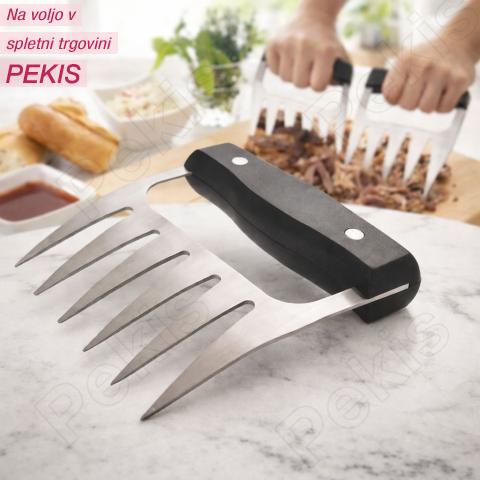 Kremplji za meso (2 kosa) za trganje in obračanje mesa