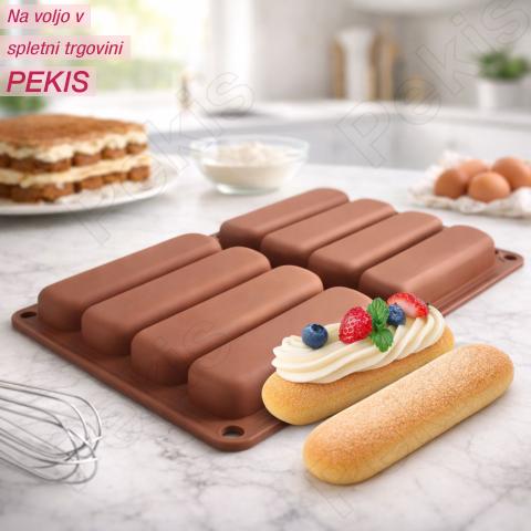 Silikonski model za Savoiardi piškote – popolna oblika za domači tiramisu