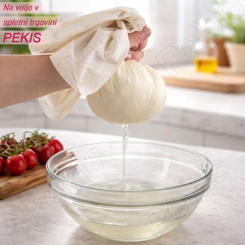 Bombažno filtrirno blago z vrvico (60×60 cm) naravna pomoč v kuhinji