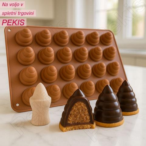 Silikonski model za čebelji panj + stiskalnik za izrez sredice