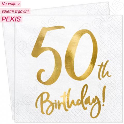 Servieti Happy Birthday, 50 let Servieti Happy Birthday, 50 let