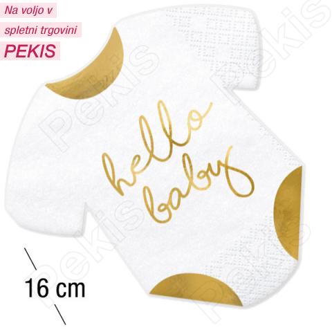 Servieti otroški body (16 cm) (Baby Shower)