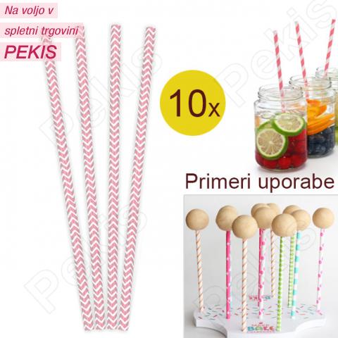 Palčke za Cake Pops ali slamce 10 kom št.18 Palčke za Cake Pops ali slamce 10 kom št.18