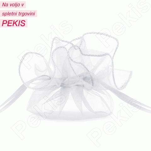 Vrečke iz organze, bele, 20 kom, premer 26 cm Vrečke iz organze, bele, 20 kom, premer 26 cm