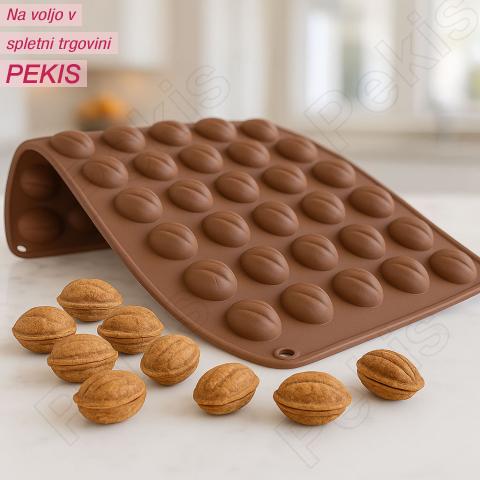 Model za orehe (40 popolnih oreščkov 4,2×3cm) silikon
