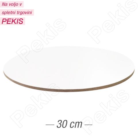 Podstavek iz močnega kartona 30cm (3mm) Bel