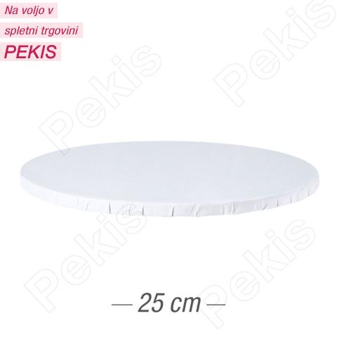 Podstavek iz močnega kartona 25cm (10mm) Bel