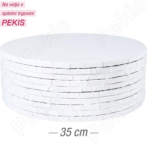 10x Podstavek iz močnega kartona 35cm (10mm) Bel ***-40%***