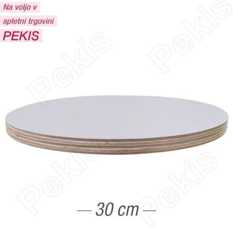 5x Podstavek iz močnega kartona 30cm (3mm) Srebrn ***-40%***