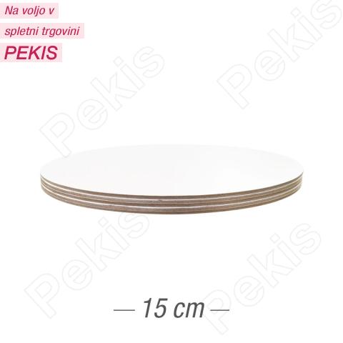 5x Podstavek iz močnega kartona 15cm (3mm) Bel ***-40%***