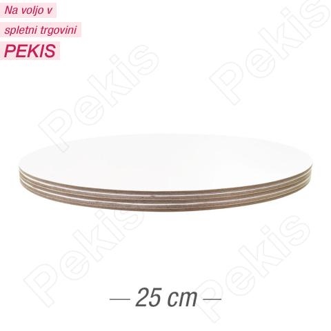 5x Podstavek iz močnega kartona 25cm (3mm) Bel ***-40%***