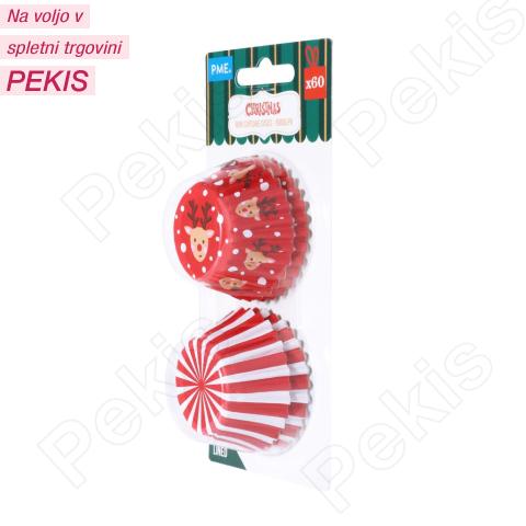 MINI Folija papirčki za muffine Jelenček Rudolf, 60 kom