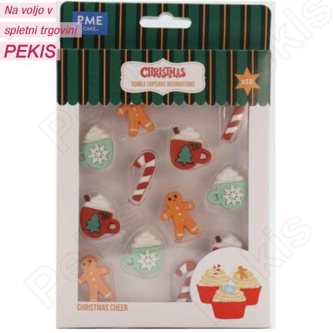Sladkorna dekoracija Božično veselje (PME) 12 kom