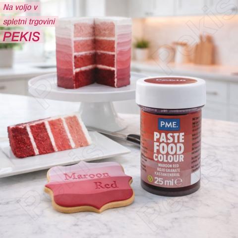 PME jedilna pasta (Maroon red) KOSTANJEVO RDEČA