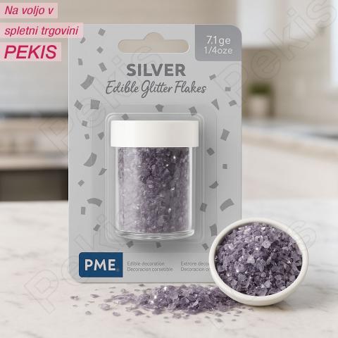 Jedilne bleščice v lističih Srebrne 7g ***-20%***