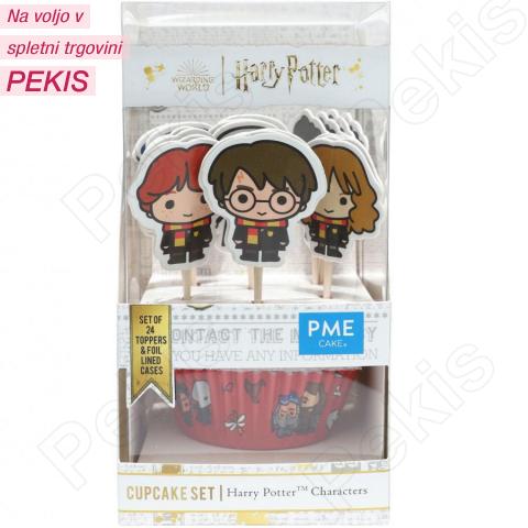 Harry Potter liki (24 kompletov) posodice za muffine in topperji na palčki Harry Potter liki (24 kompletov) posodice za muffine in topperji na palčki