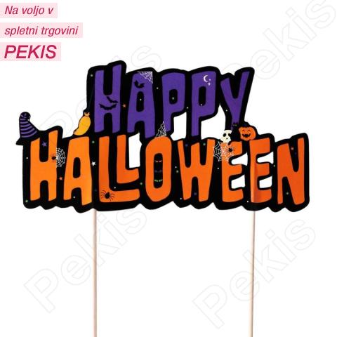 Topper za torto (11,5 cm) Happy Halloween