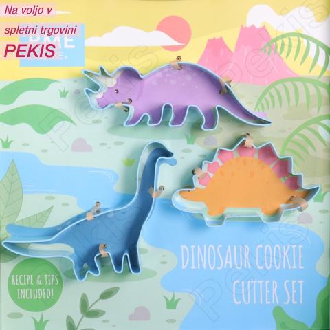 Set 3 rezalnikov za piškote (PME) dinozavri