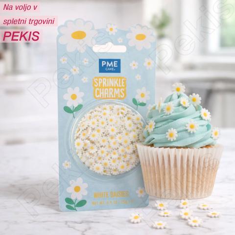 Posip bele marjetice (PME 25g) za naravno elegantne sladice