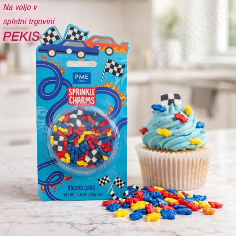 Posip dirkalni avtomobili (PME 25g) za otroške torte