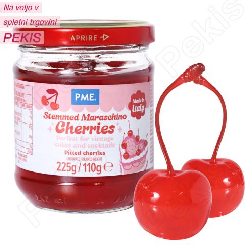 Češnje s peclji maraschino 225g