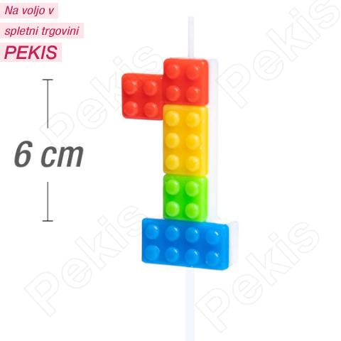 Svečka številka (1) Lego kocke