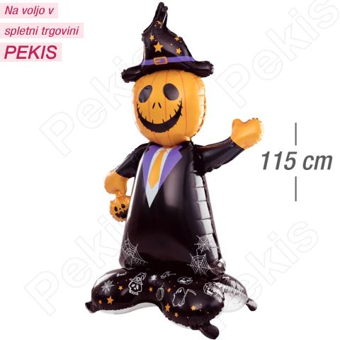 Stoječi folija balon (115 cm) g. Buča Halloween