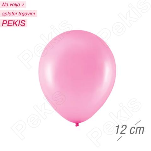 Mini baloni (12cm, 20kom) Metalik Roza