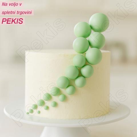 Topper kroglice za torto – mint (20 kosov) Topper kroglice za torto – mint (20 kosov)