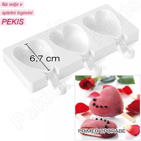 Silikonski modelček Silikomart za MINI lučke SRČKI Silikonski modelček Silikomart za MINI lučke SRČKI