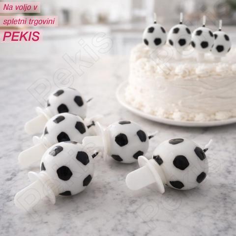 Svečke za torto (6 kom) Nogometne žoge s podstavki
