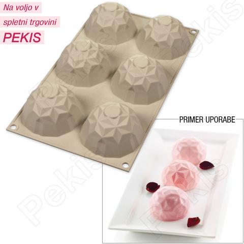 Silikomart silikonski pekač 3D MINI DIAMANTI Silikomart silikonski pekač 3D MINI DIAMANTI