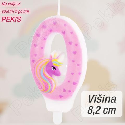 Svečka številka (0) Unicorn