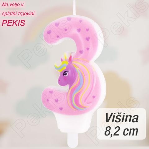 Svečka številka (3) Unicorn