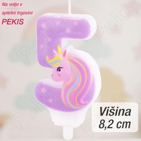Svečka številka (5) Unicorn