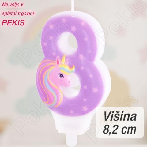 Svečka številka (8) Unicorn