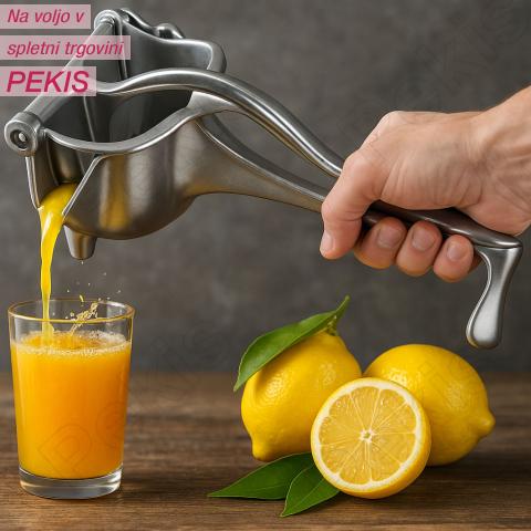 Ročni sokovnik za sadje in citruse – kovinski ožemalnik iz aluminija