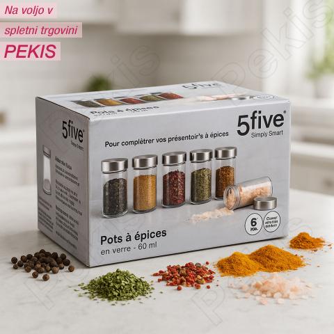 Stekleničke (6 kom) za enostavno doziranje začimb