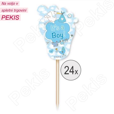Dekoracija rojstvo fantek, 24 kom (Baby Shower) Dekoracija rojstvo fantek, 24 kom (Baby Shower)