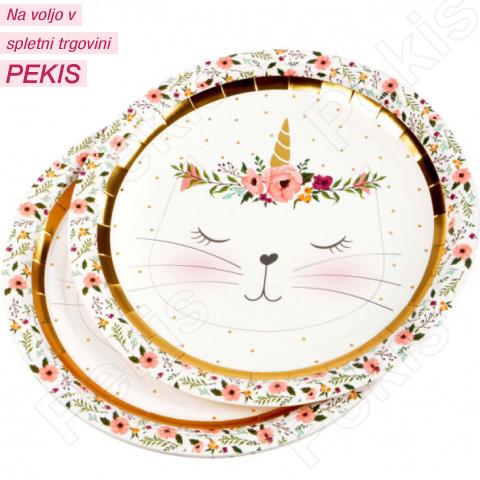 Papirnati krožniki Samorog mucek 23 cm Papirnati krožniki Samorog mucek 23 cm