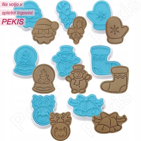 Modelčki za izrez in odtis (Božični motivi) 8 delni