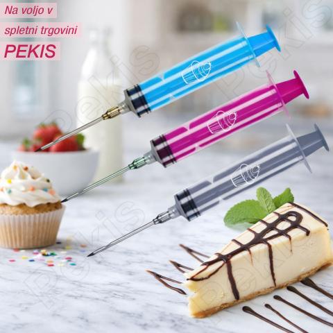 Injekcijska brizga za krofe, piškote, pecivo (naključna barva)