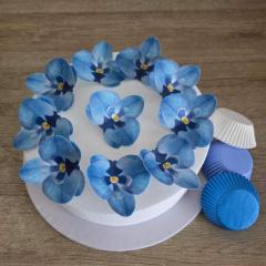 Wafer modre Orhideje (8cm) 10 kom