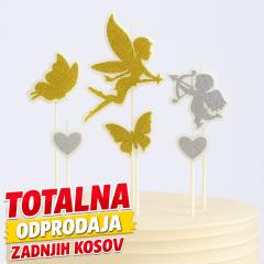 Bleščeče svečke Zlata vila z metulji in Srebrni kupid s srčkoma ljubezni ***-60%***