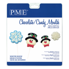 PME modelček za lizike ali čokoladke snežak in snežinka