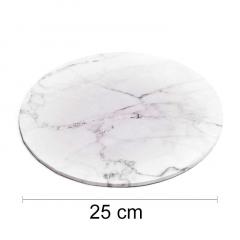 Trden podstavek za torte (beli marmor) 25cm