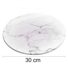 Trden podstavek za torte (beli marmor) 30cm