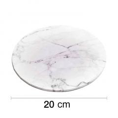 Trden podstavek za torte (beli marmor) 20cm