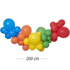 Lok iz balonov (Mavrični mix) 65 balonov