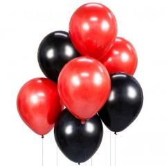 Mix balonov (rdeči in črni) 7 kom